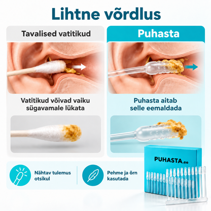 Puhasta™ Kõrvapuhastuspulgad